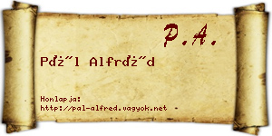Pál Alfréd névjegykártya