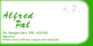 alfred pal business card